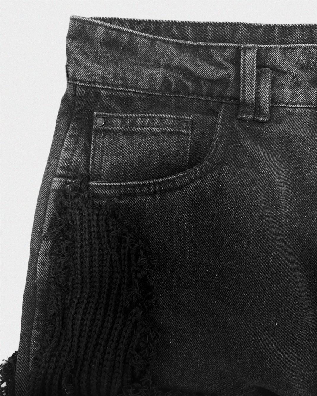 PANTALÓN LOOSE CON TEJIDO