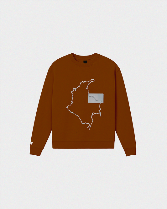 CREWNECK MAPA DE COLOMBIA CAFÉ