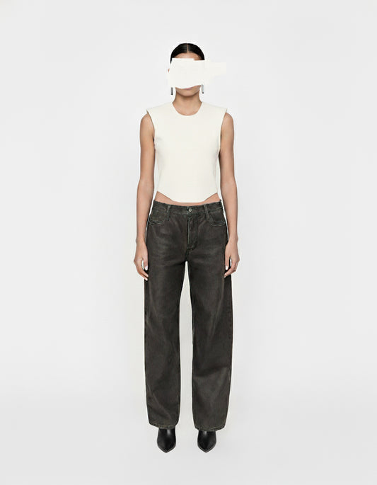 TOP HOMBRERAS MARFIL