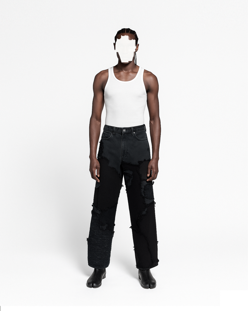 PANTALÓN LOOSE CON TEJIDO