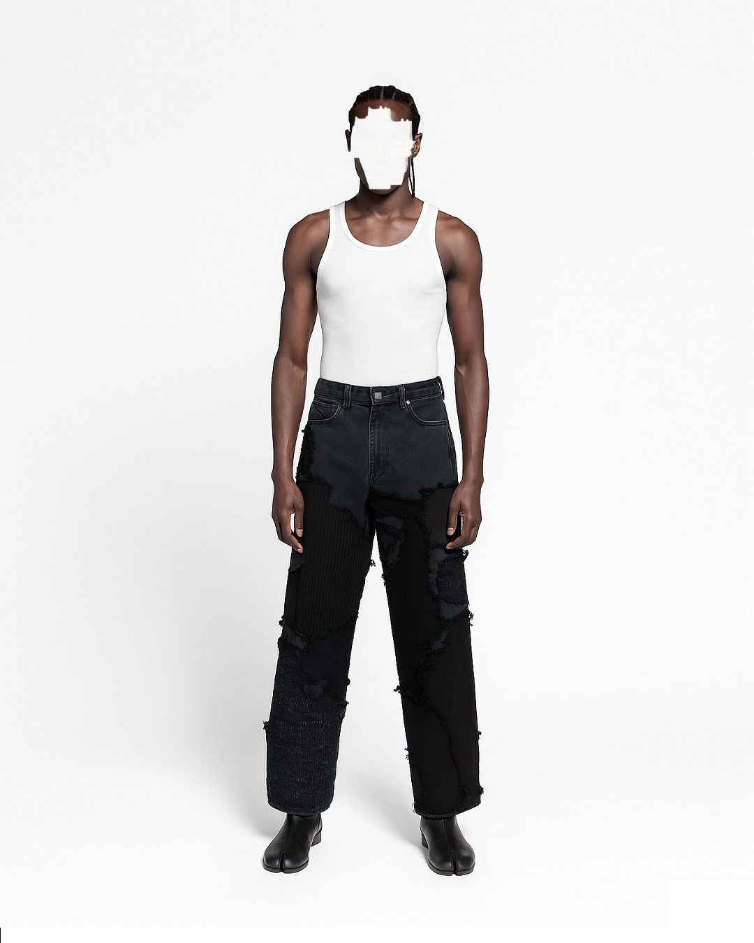 PANTALÓN LOOSE CON TEJIDO